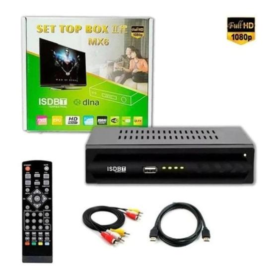 Imagem de Conversor Receptor Digital Hd E Gravador Set Top Tv Digital Com Visor