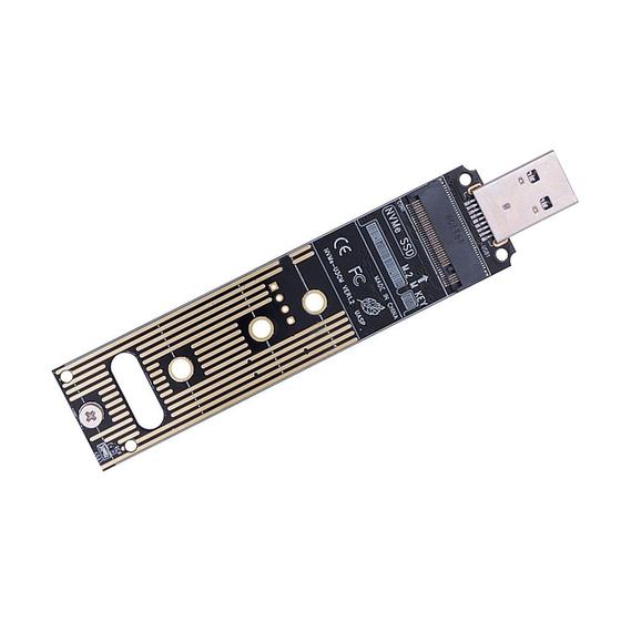 Imagem de Conversor SSD M.2 NVMe para USB 3.1 - 10Gbps com Chip JMS583