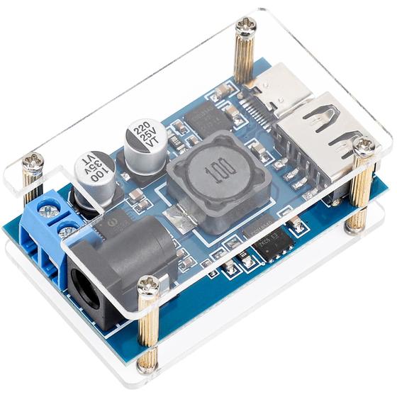 Imagem de Conversor Step Down DROK 24V para 12V com USB-C 4.8A