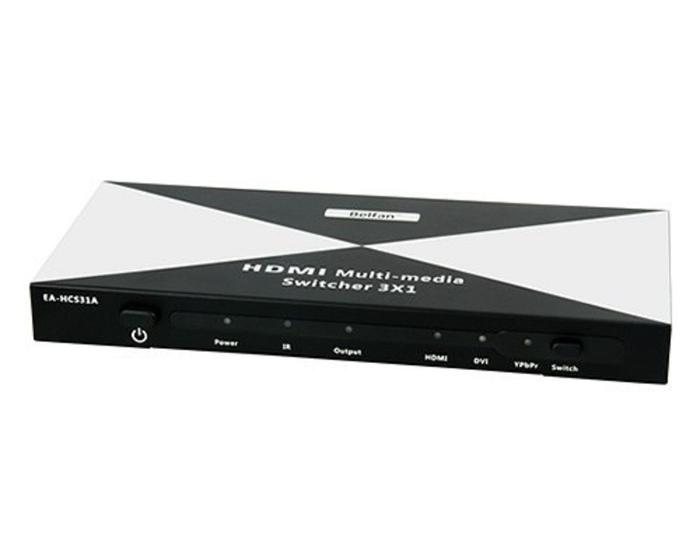 Imagem de Conversor Switcher 3x1 Hdmi Ypbpr Dvi Para Hdmi Scaler Spdif