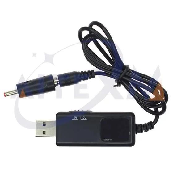 Imagem de Conversor USB 5V para 9V/12V - Cabo Intensificador com Conector 3,5x1,35mm