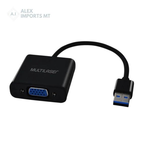 Imagem de Conversor Usb para Vga Multilaser Cabo Adaptador Bom
