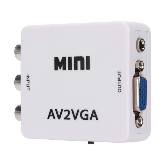 Imagem de Conversor VGA para vídeo, adaptador composto para VGA, branco