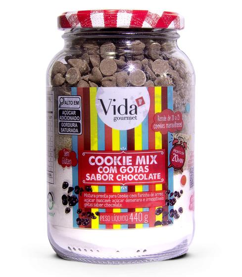 Imagem de Cookie Mix Gotas de Chocolate 440g SEM GLÚTEN - Vida Gourmet