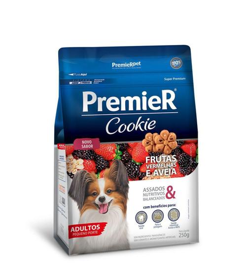 Imagem de Cookie Premier Super Premium Cães Adultos Pequeno Porte Sabor Frutas Vermelhas e Aveia - 250g