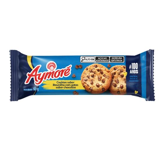Imagem de Cookies Aymore Sabor Baunilha com Gotas Sabor Chocolate 60G