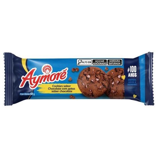 Imagem de Cookies Aymore Sabor Chocolate com Gotas de Chocolate 60g