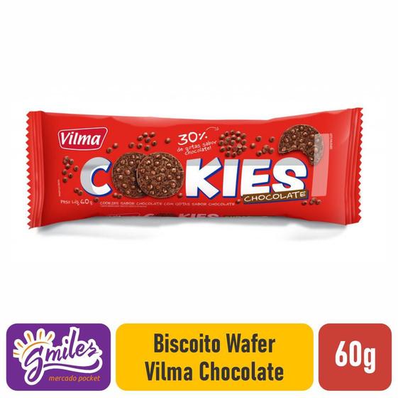 Imagem de Cookies Vilma Sabor Chocolate 60g
