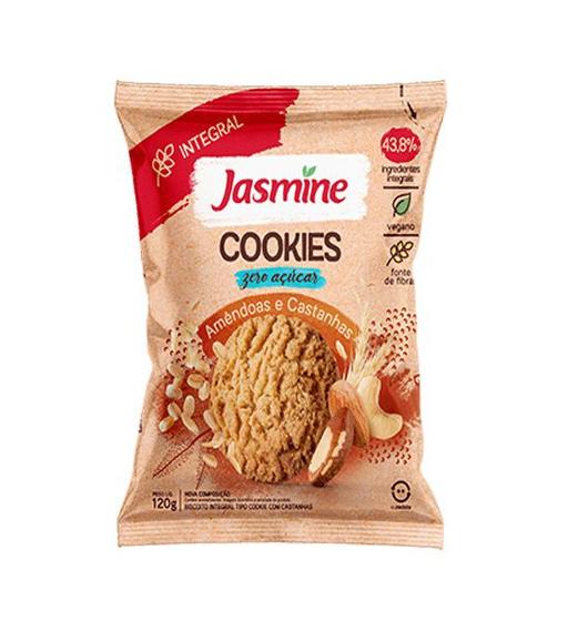 Imagem de Cookies Zero Açúcar Integrais Amêndoas E Castanhas Jasmine 120g