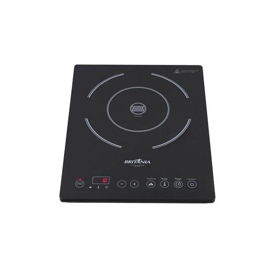 Cooktop 1 Boca Britania de Indução Vidro Cerâmico BCT01P Menor preço em Cooktop 1 Boca Britania de Indução Vidro Cerâmico BCT01P
