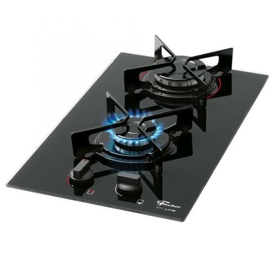 Imagem de Cooktop 2 Bocas Fit Line com Acendimento Automático a Gás Fischer