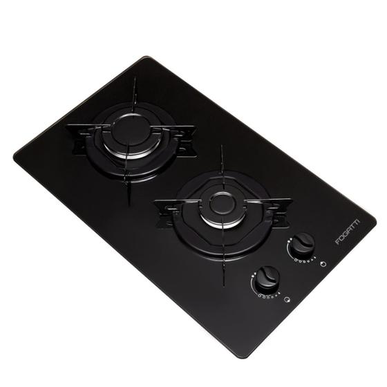 Cooktop 2 Bocas Flange Esmaltado Vidro Fogatti Cooktop 2 Bocas