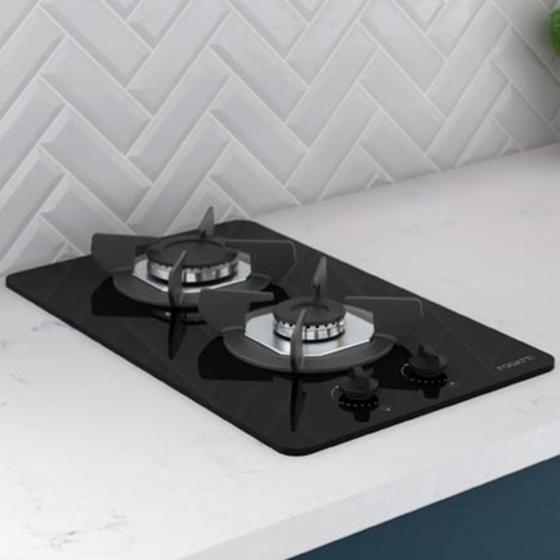 Cooktop 2 Bocas Fogatti Preto - Safe - Gás Bivolt - 27001201 Cooktop 2 Bocas Fogatti Preto - Safe - Gás Bivolt - 27001201