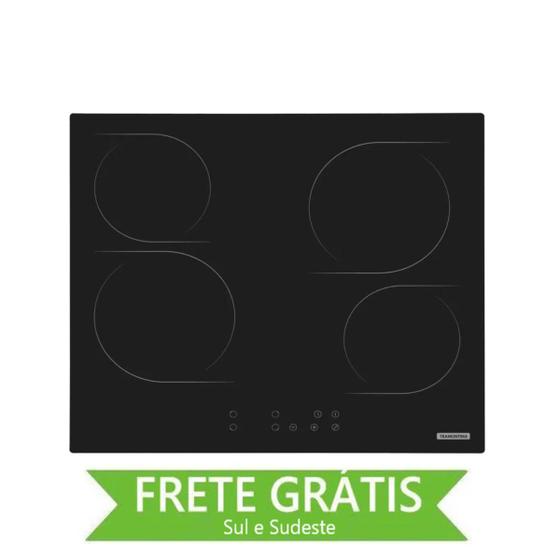 Imagem de Cooktop 4 Áreas Elétrico Vitrocerâmico Comando Touch New Square Tramontina 94747/022