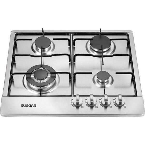 Imagem de Cooktop 4 Bocas Aço Inox à Gás Suggar FG4134IX Bivolt