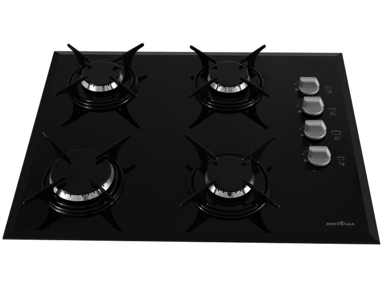 Imagem de Cooktop 4 Bocas Britânia a Gás GLP Preto