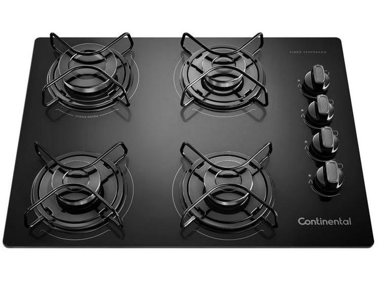 Cooktop 4 Bocas Continental a Gás GLP Preto é boa?