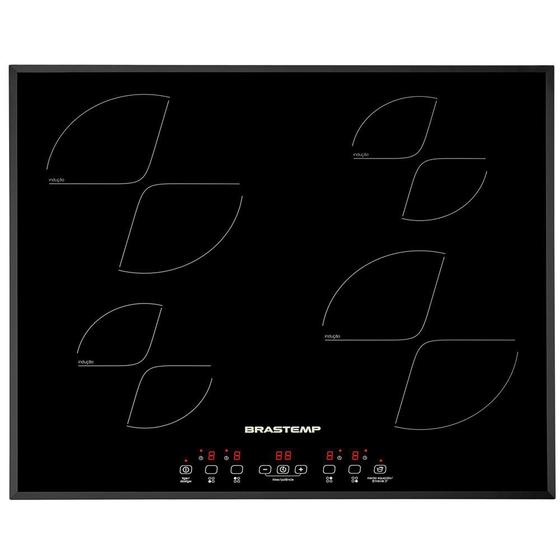Cooktop 4 Bocas de Indução Brastemp BDJ62AE, Preto Cooktop 4 Bocas