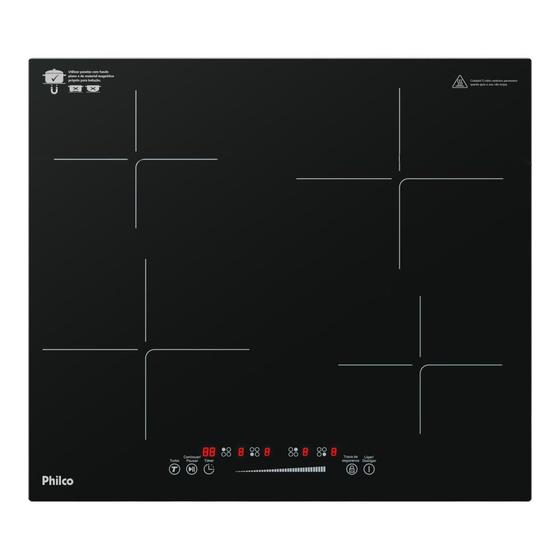 Cooktop 4 Bocas de Indução Philco Turbo Touch PCT40P Cooktop 4 Bocas