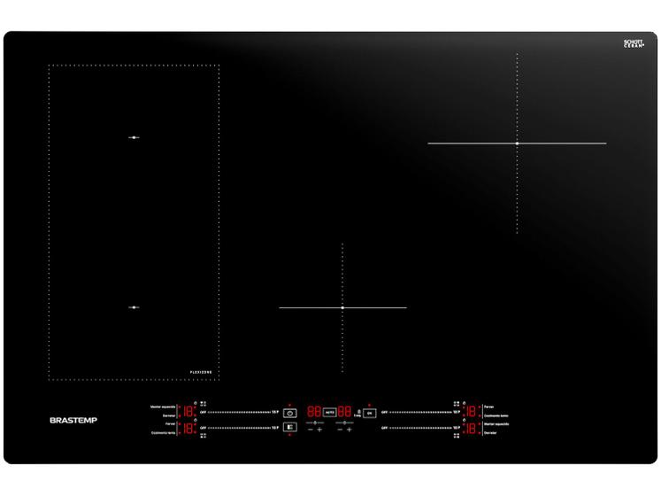 Imagem de Cooktop 4 Bocas Indução Brastemp Vitrocerâmico