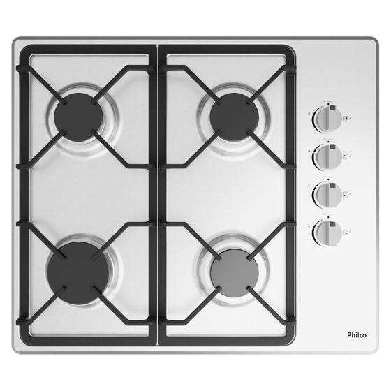 Imagem de Cooktop 4 Bocas Philco Automático PCT04I Mesa de Inox - Alumínio