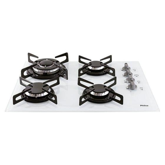Cooktop 4 Bocas Philco Chef 4 Tripla Chama Branco Bivolt Cooktop