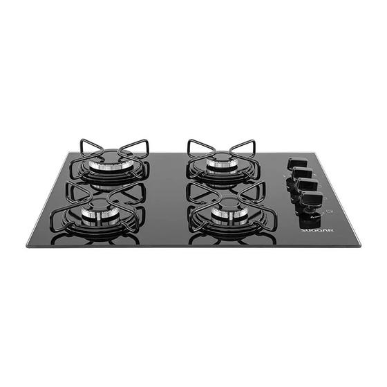 Cooktop 4 Bocas Suggar FG4004AVP Preto Bivolt Menor preço em Cooktop 4 Bocas Suggar FG4004AVP Preto Bivolt