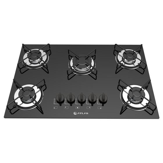 Imagem de Cooktop 5 Bocas Atlas Agile com Mesa de Vidro 1312001