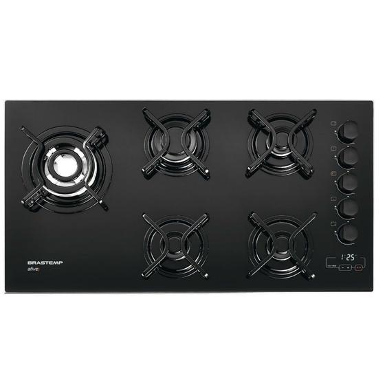 Imagem de Cooktop 5 Bocas Brastemp com Quadrichama e Timer Touch - BDT85AE