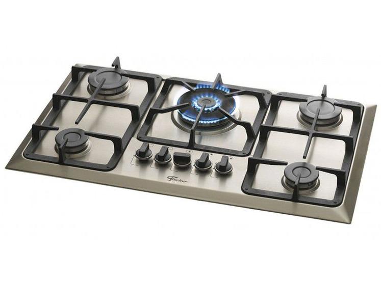 Cooktop 5 Bocas Fischer Inox - Infinity Tc - Gás Bivolt - 23678-54121 Cooktop 5 Bocas Fischer Inox - Infinity Tc - Gás Bivolt - 23678-54121