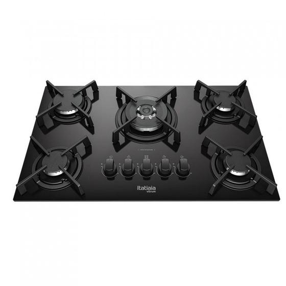 Imagem de Cooktop 5 Bocas Itatiaia Vitrum Tripla Chama com Acendimento Automatico