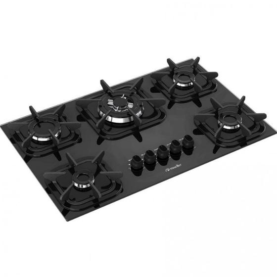Imagem de Cooktop 5 Bocas Mesa de Vidro Tripla Chama Mueller
