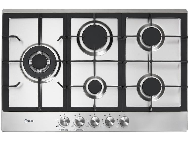 Cooktop 5 Bocas Midea a Gás GLP CYA5B Cooktop Magazine Luiza