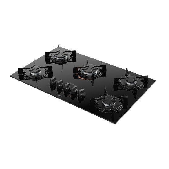 Imagem de Cooktop 5 Bocas Preto com Mesa de Vidro Atlas U Top Bivolt