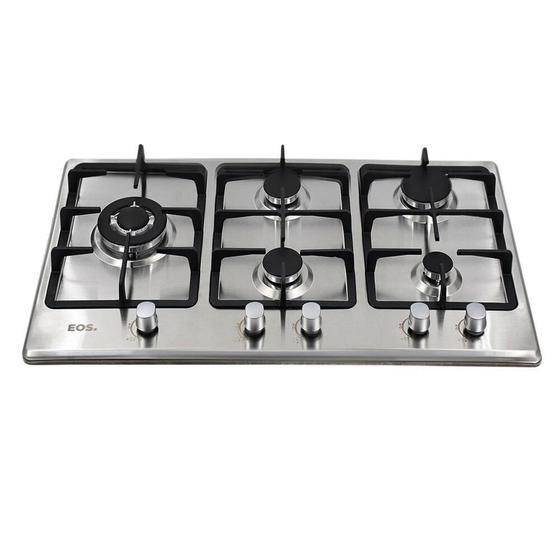 Imagem de Cooktop a Gás 05 Bocas EOS Inox 90cm ECG05IB Bivolt