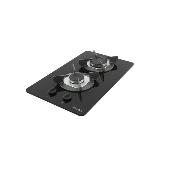 Imagem de Cooktop à Gás 2 Bocas Acendimento Automático Nardelli Preto/Inox Bivolt