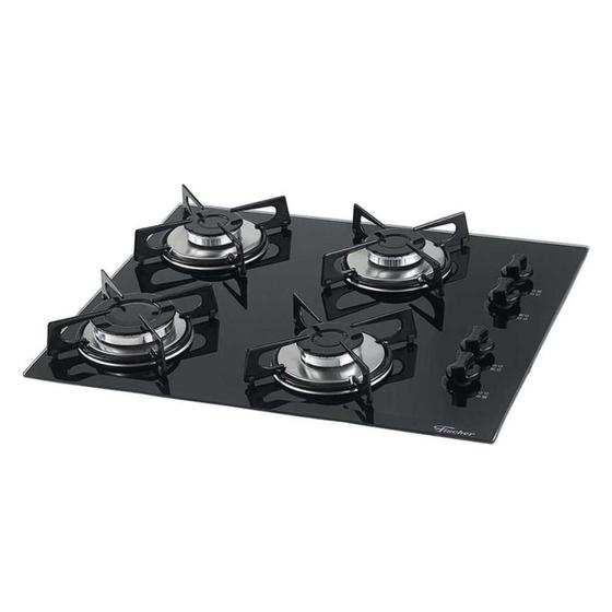 Imagem de Cooktop a Gás 4 Bocas, Fischer 1519, Preto, Bivolt