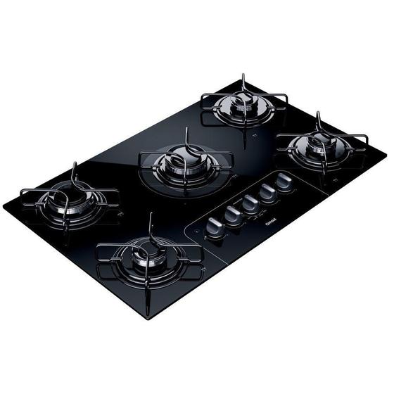 Imagem de Cooktop a gás 5 Bocas Consul Facilite CD075AEUNA com Acendimento Super Automático Preto Bivolt