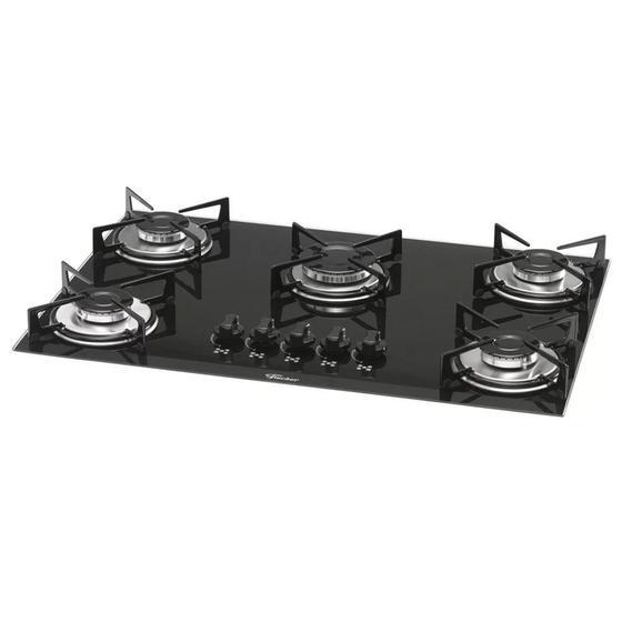 Imagem de Cooktop a Gás 5 Bocas Fischer Mesa de Vidro - 1642-6985