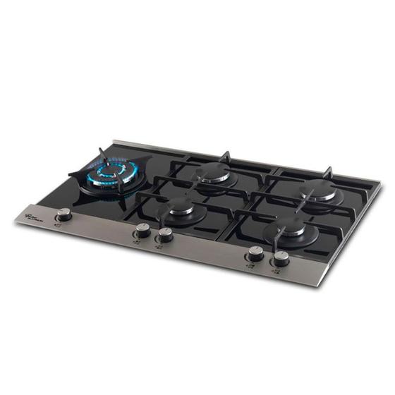 Cooktop a Gás 5 Bocas Fischer Platinum Acendimento Super Automático