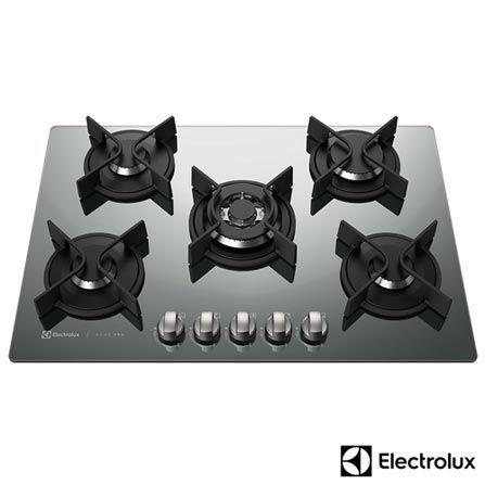 Imagem de Cooktop a Gás 5 Bocas Prata Home Pro Electrolux (GC75U) - Bivolt