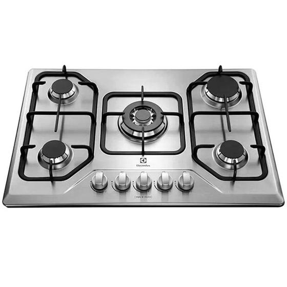 Imagem de Cooktop a Gás 5 Queimadores Electrolux GT75X Tripla Chama Inox Bivolt 23755DBI089