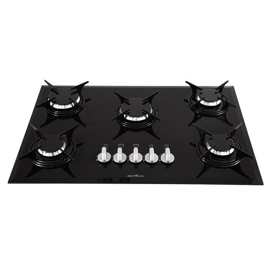 Menor preço em Cooktop a Gás Britânia 5 Bocas Preto BCT5P  Bivolt