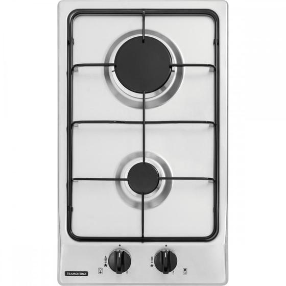 Cooktop a gas domino 30cm tramontina 2 bocas bivolt inox Cooktop 2