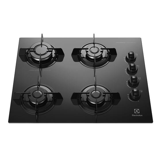 Cooktop a Gás Electrolux 4 Bocas Preto com Acendimento Automático KE4GP Bivolt Menor preço em Cooktop a Gás Electrolux 4 Bocas Preto com Acendimento Automático KE4GP Bivolt
