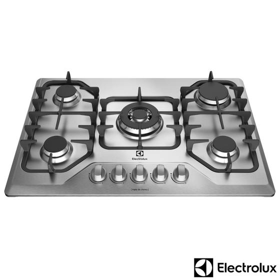 Imagem de Cooktop a Gás Electrolux com 05 Bocas, Superautomático Inox - GF75X