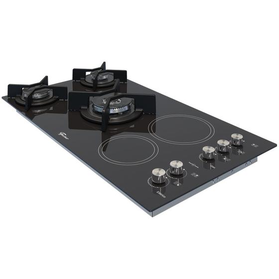 Imagem de Cooktop A Gás/Elétrico Fischer Top 5Q Com 5 Bocas Preto