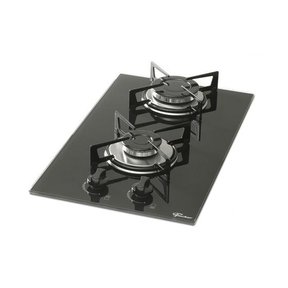 Imagem de Cooktop a Gás Fischer 2Q com 2 Bocas Preto