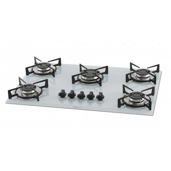 Imagem de Cooktop à Gás Fischer 5 Bocas 1642-6986 Branco Bivolt