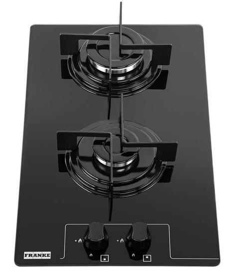 Imagem de Cooktop a Gás Glass 31x52 c/ 2 Queimadores Franke